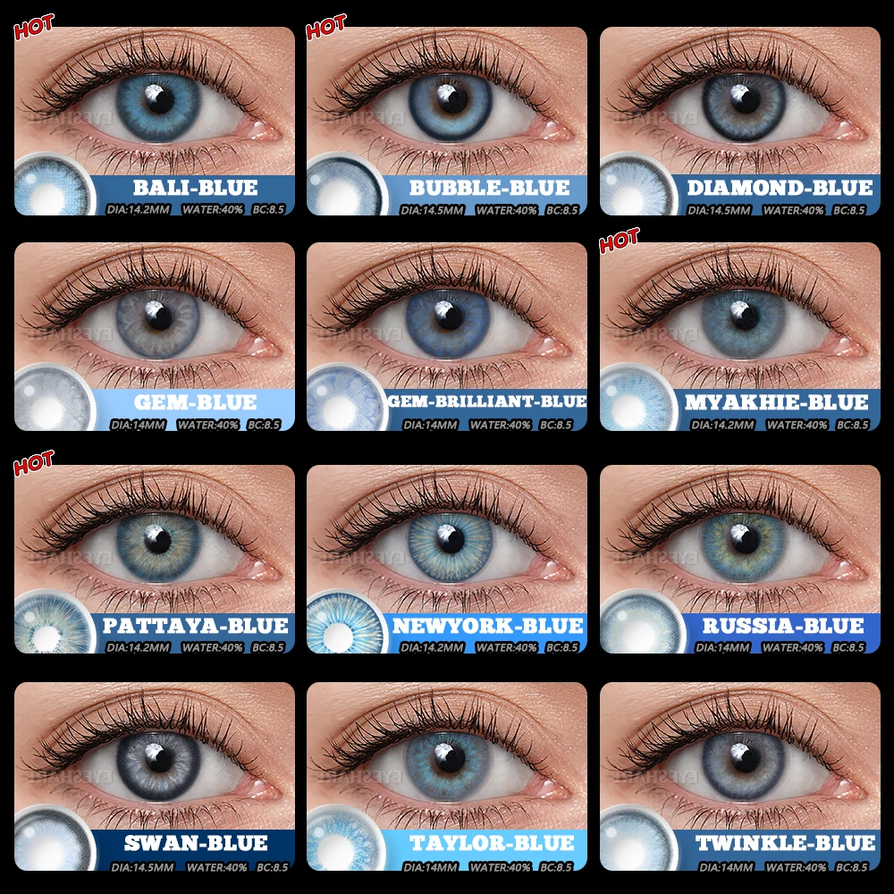 Amara 1 Paio Di Lenti A Contatto Per Gli Occhi Colore Naturale Blu Marrone Bellezza Contatti Cosmetici Annuali Occhi Trucco Lenti A Contatto Per Gli O