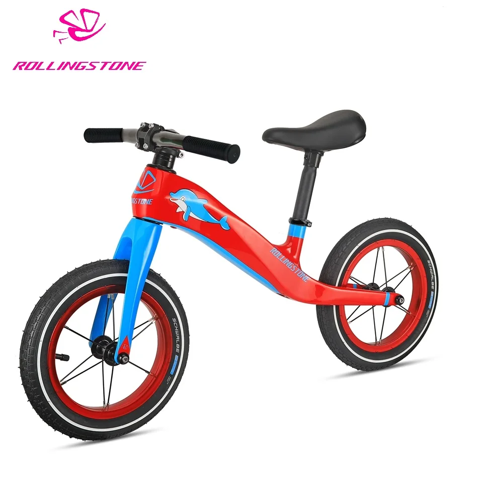 Rolling Stone Fibra Di Carbonio Bambini Baby Balance Bike Toddler Walk Slide Bike 12 "Carbonio Ultralight 2.57Kgs