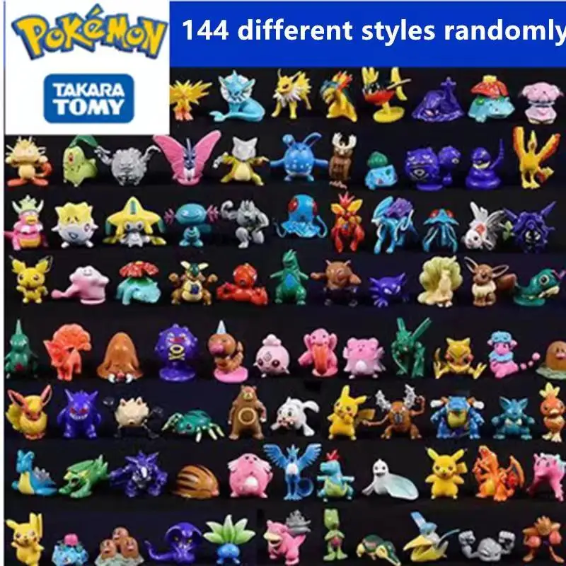 1-144 Pcs Pokemon Gift Box Regalo Di Natale Action Figure Toys Genuine Pikachu Anime Figure Pokemon Toys For Children