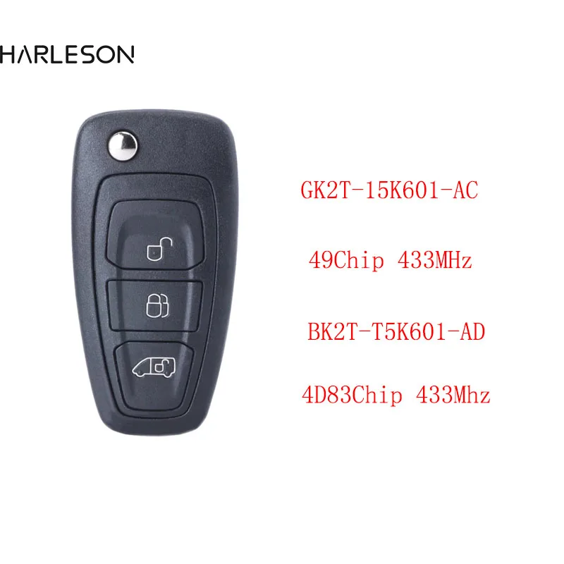 Originale/Aftermarket Per Ford Transit / Custom Tourneo / Custom Remote Key Fob Bk2T/Gk2T Ab Ac Ad433.92Mhz Id49/4 D83 Chip