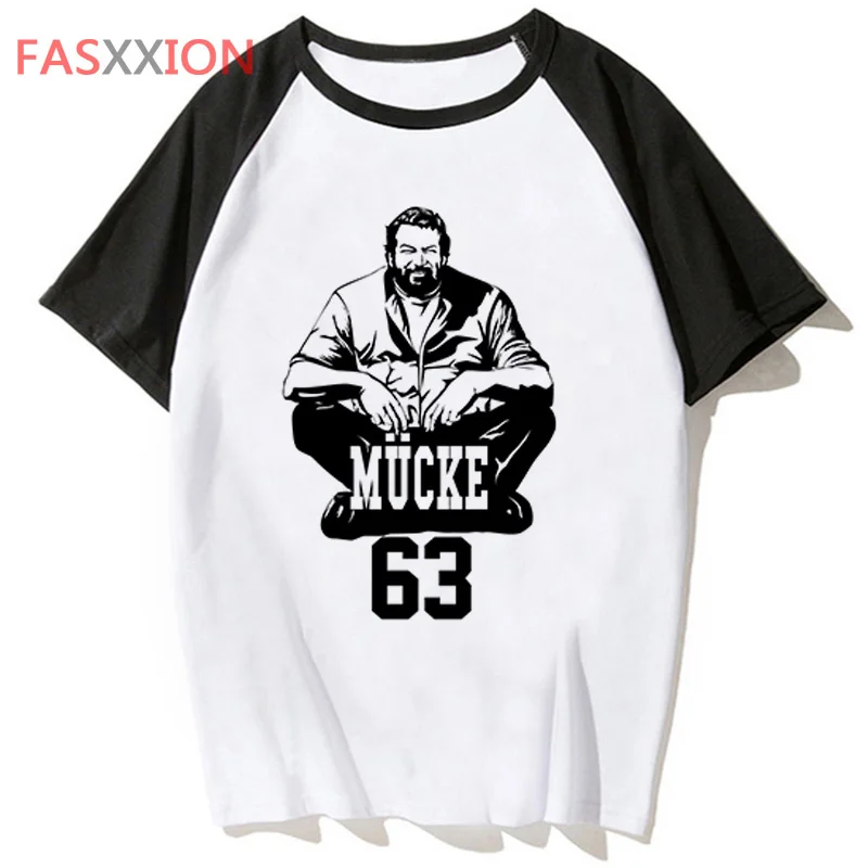 Bud Spencer Clothes Men 2022 Vintage Kawaii White T Shirt Casual T Shirt Kawaii Coppia Vestiti