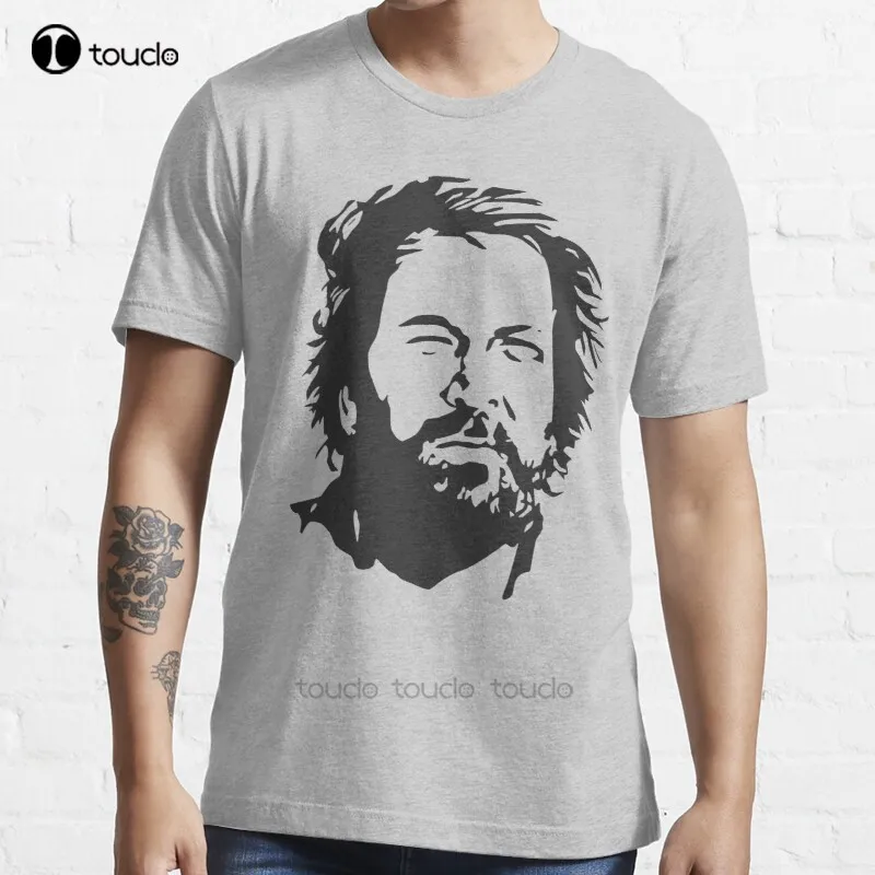 New Spencer Silhouette Bud Movie Funny T-Shirt Cotton Men Tee Shirt Custom Aldult Teen Unisex Digital Printing Tee Shirts