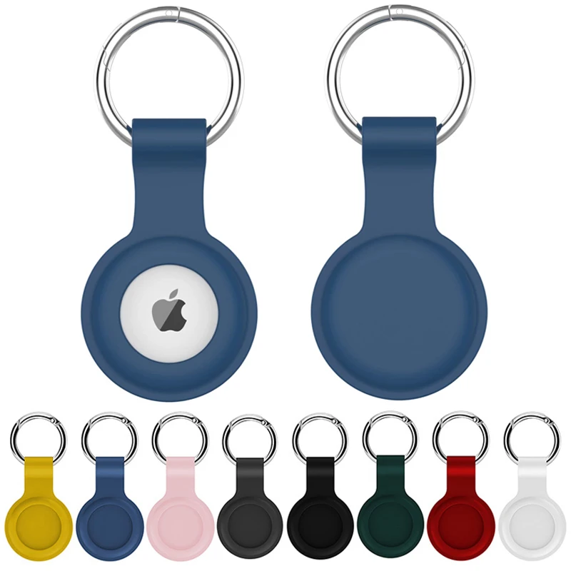 Custodia Originale In Silicone Liquido Per Apple Airtag Custodia Protettiva Per Portachiavi Portatile Per Apple Airtags Tracking Device Custodie Prote