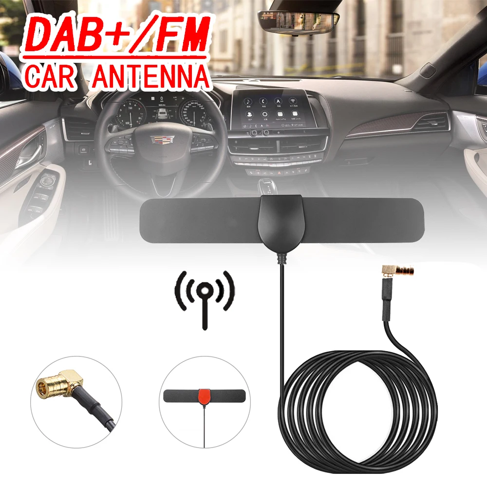 Per Jvc Kenwood Sony Alpine 1Pc Universal Car Radio Stereo Glass Amplificato Dab Antenna Plug & Play Vhf Uhf Antenna Automatica Mayitr