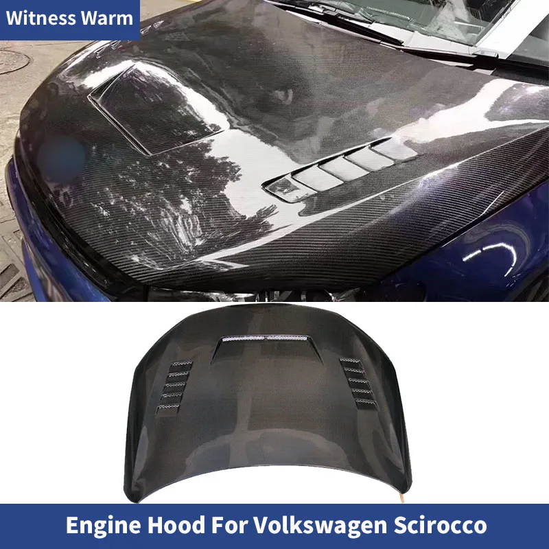 Per Cofano Motore Scirocco Fibra Di Carbonio Frp Non Verniciato Volkswagen Scirocco Copri Motore Copri Motore