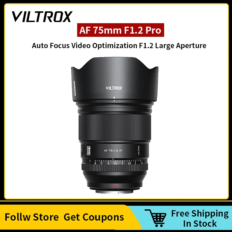 Viltrox 75Mm F1.2 Fuji X Lens Messa A Fuoco Automatica Ritratto Ad Ampia Apertura Aps-C Prime Lens Per Fujifilm Xf Mount Nikon Z Sony E-Mount