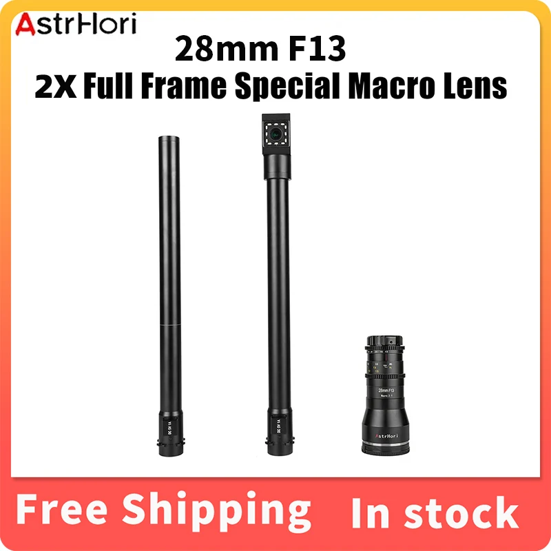 Astrhori 28Mm F13 2X Full Frame Specialty Micro Lens Luce Ad Anello Incorporata Per Sony Nikon Fujifilm Canon Olympus Lumix