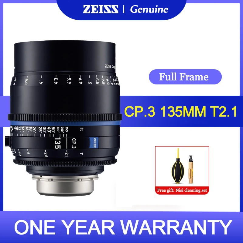 Zeiss Cp.3 135Mm T2.1 Compact Prime Cinema Lens Per Fotocamere Canon Ef/Mft/Pl/Nikon F/Sony E Mount