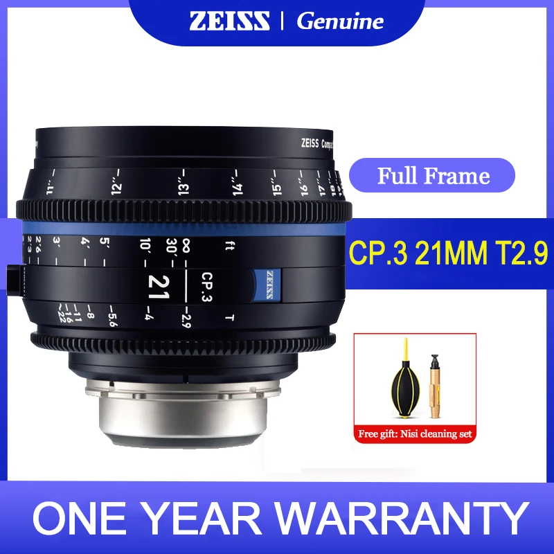 Zeiss Cp.3 21Mm T2.9 Compact Prime Cinema Lens Per Fotocamere Canon Ef/Mft/Pl/Nikon F/Sony E Mount