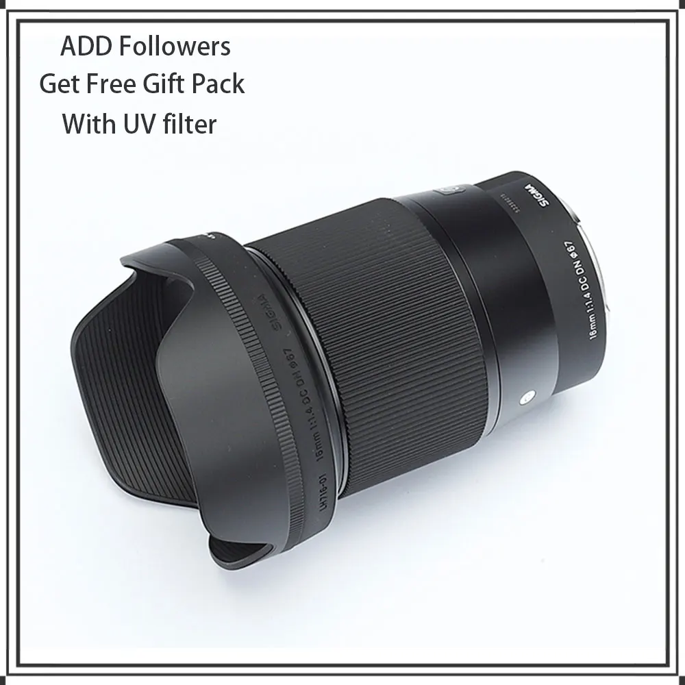 Sigma 16Mm F1.4 Obiettivo Dc Dn Contemporaneo 16Mm 1.4 Obiettivo Per Sony E Mount O Canon Ef-M Mount O Fujifilm X Mount
