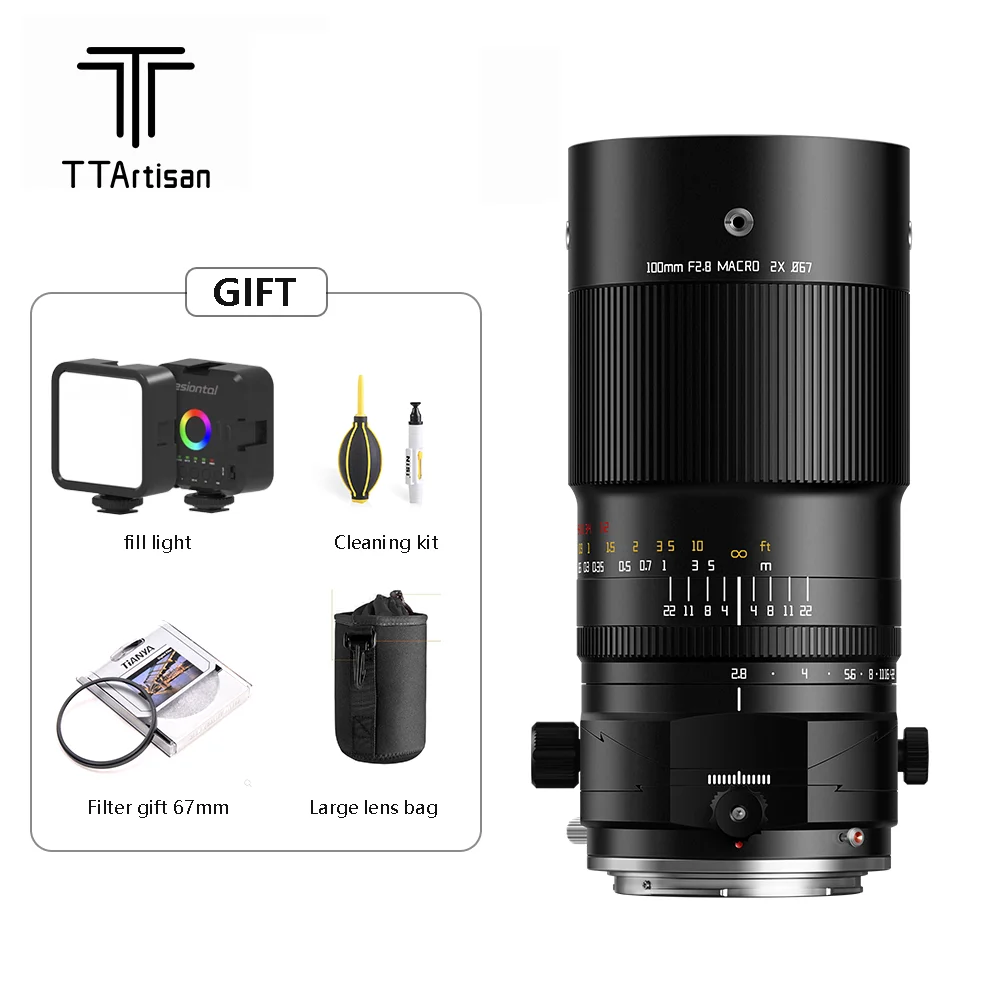 Ttartisan 100Mm F2.8 Full-Frame Ca-Dreamer Macro 2X Obiettivo Ultra Macro Apo Per Fotocamere Sony E Canon Ef/Rf Leica L Nikon Z