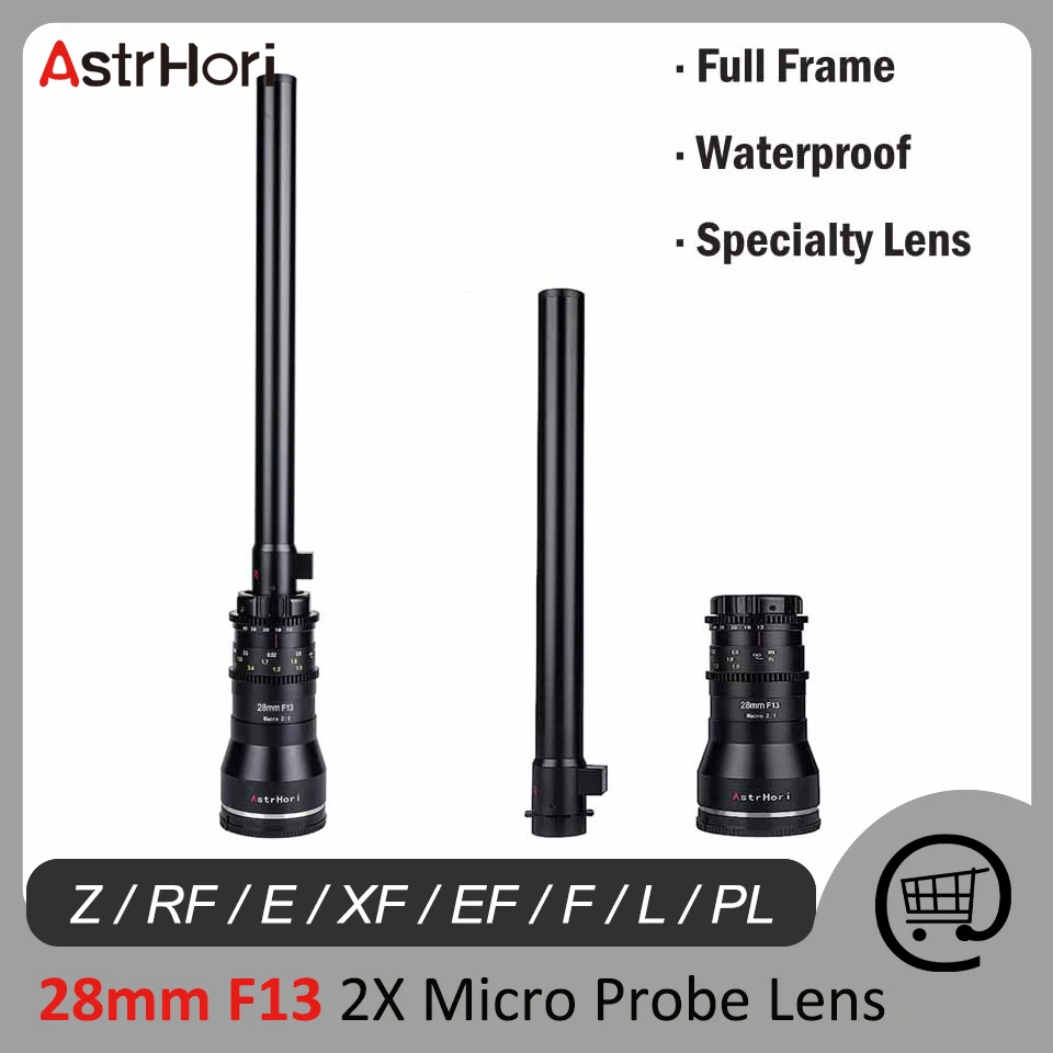 Astrhori 28Mm F13 Macro Lens 2X Macro Probe Obiettivo Speciale Per Sony E Nikon F Canon Rf Ef Fuji Xf Nikon Z L Pl Mount Obiettivo Della Fotocamera