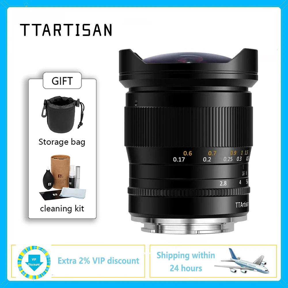 Ttartisan 11Mm F2.8 Full Frame Fisheye Obiettivo Grandangolare Per Sony E Mount Canon Fujifilm Nikon Leica Sigma Lumix Mirrorless Camera