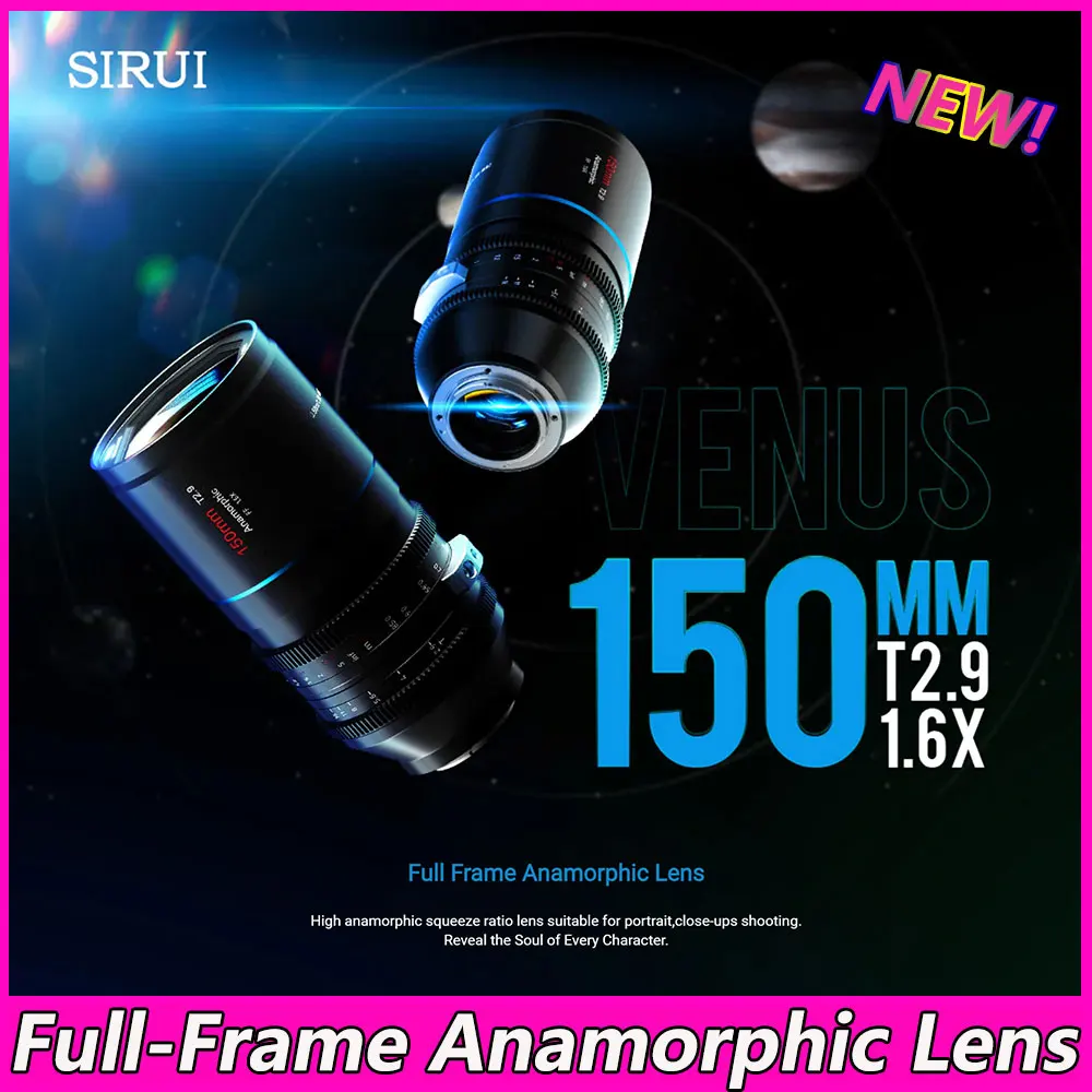 Sirui Venus 150Mm T2.9 1.6X Full Frame Obiettivo Anamorfico Per Canon Rf Mount Sony E Mount Leica L Mount Nikon Z Mount Camera