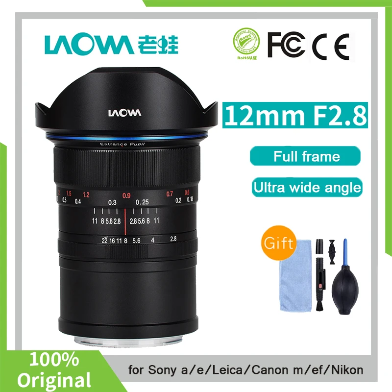 Laowa 12Mm F2.8 Full Frame Obiettivo Super Ultra Grandangolare Per Sony E/A Canon Rf/Ef Nikon F/Z Pentax Leica Pentax Mount Camera