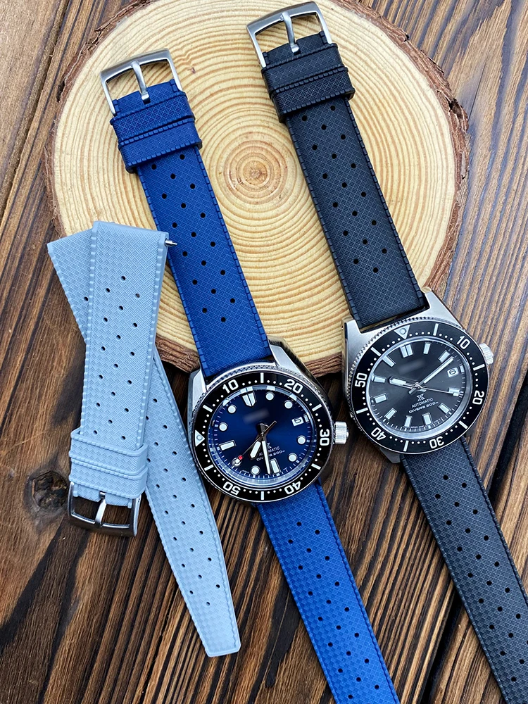 Smart Fkm Cinturino In Gomma Fluorosa 22Mm Cinturino Orologio Uomo 20Mm Cinturino Per Omegas Seiko Rolex Samsung