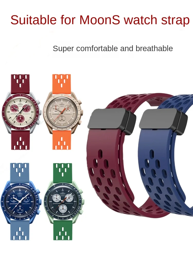 Cinturino Per Cinturino In Silicone Stile Foro Per Orologio Per Omega/Swatch/Compatibile Smart Watch Huawei Gt4 3/Samsung Watch 3456 Wristband 20/22Mm