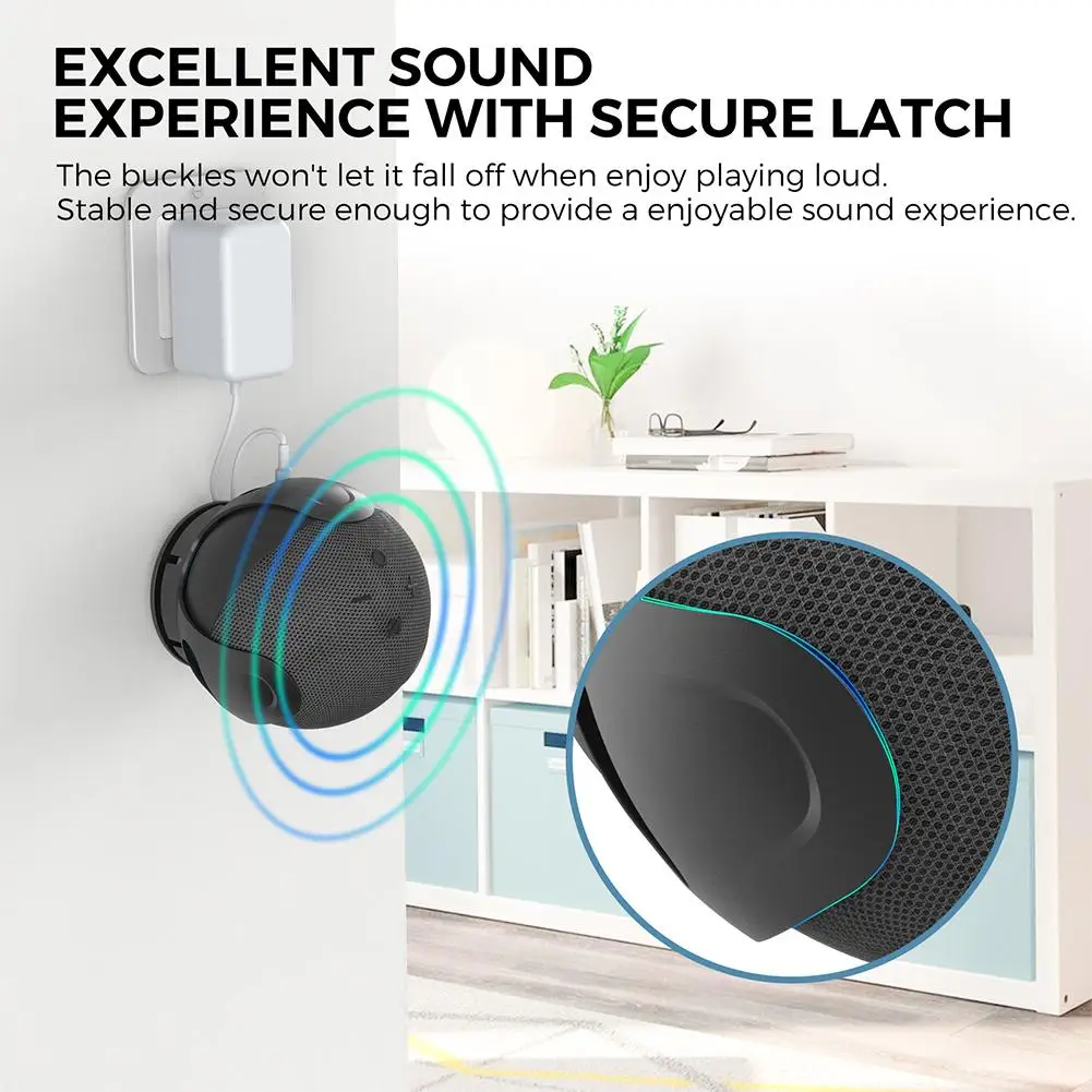 Per Echo Dot 4 5 Staffa Per Altoparlante Per Echo Dot 5 Staffa Di Archiviazione A Parete Staffa Di Archiviazione Audio In Plastica Abs V8G0