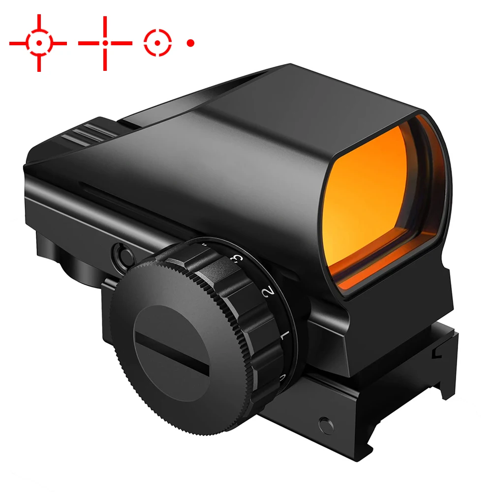 1X22X33 Red Dot Sight Tactical Reflex Sight Cannocchiale Da Caccia Cannocchiale Da Puntamento 4 Reticolo Dot Sight Ottica Da Caccia Scope Accessorio S