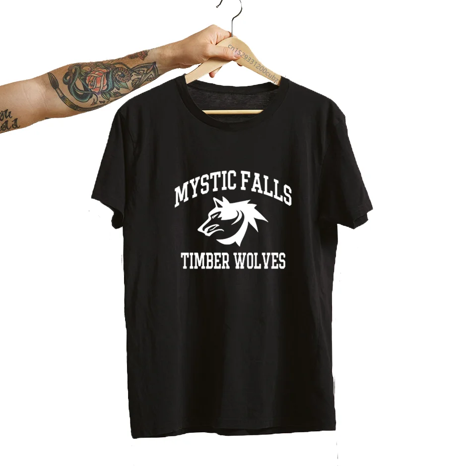 The Vampire Diaries Felpa Pullover Mystic Falls Manica Lunga Autunno Salvatore Felpa Donna Uomo Streetwear Felpe Con Cappuccio