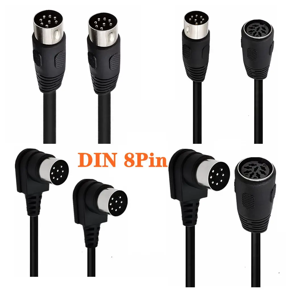 Cavo Audio Per Altoparlante Da Maschio A Maschio Femmina Din A 8 Pin Di Grandi Dimensioni Con Angolo Di 90 Gradi Per Bang Olufsen B & O Powerlink Beol