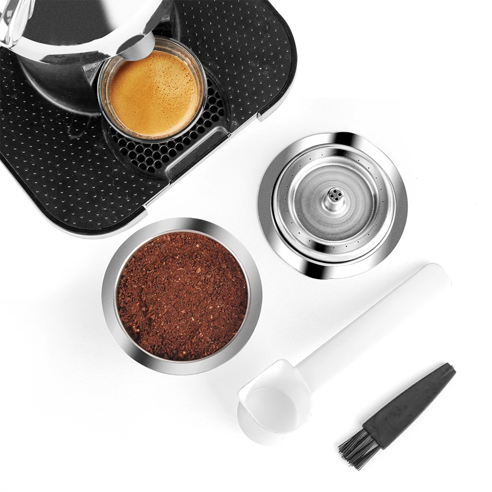 Icafilas 230Ml Per Nespresso Vertuolin Coffee Capsule Stainlees Steel Coffee Filter Pod Rich Crema Espress Pod Per Delonghi