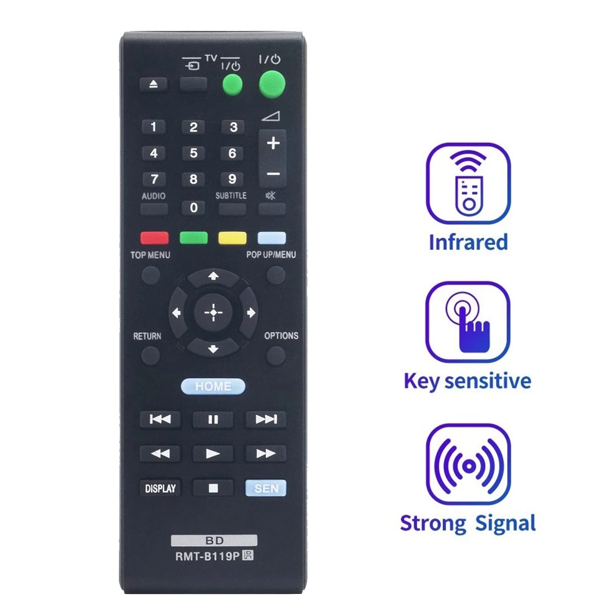Rmt-B119P Telecomando Per Sony Blu-Ray Recorder Disc Lettore Dvd Bdps490 Bdps1100 Bdps590 Bdps5100 Bdp-S390 Bdp-S190