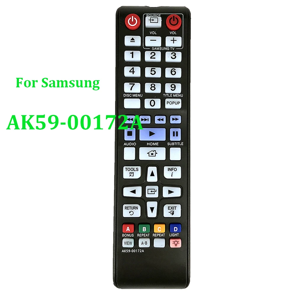 Nuovo Telecomando Ak59-00172A Per Lettore Dvd Disco Blu-Ray Samsung Bd-F5700 Bd-H6500 Bd-H6500/Za Ubdk8500/Za Muslim/Za