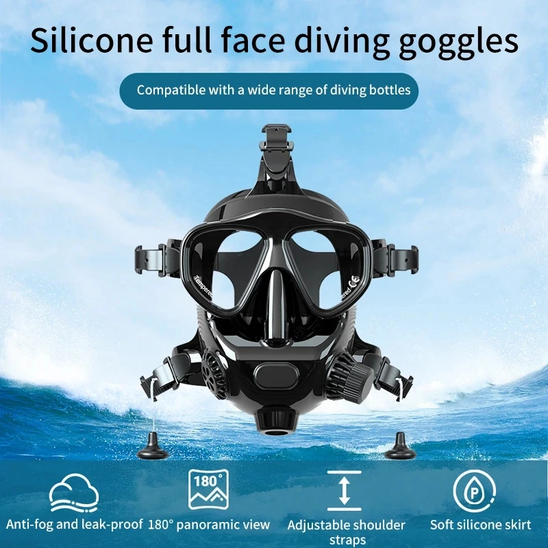 Smaco Scuba Diving Mask Full Face Maschera Da Snorkeling Antiappannamento Occhialini Da Nuoto Attrezzatura Da Snorkeling Apnea Snorkel Nuoto