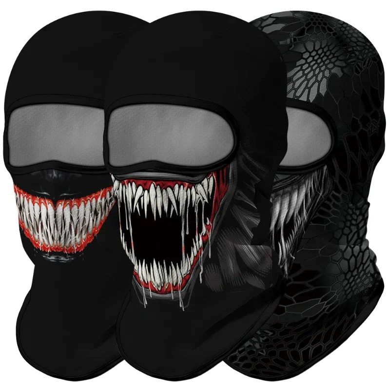 Passamontagna Escursionismo Sciarpe Venom Mask Neck Ghetta Mask Bandana Tactical Army Fascia Moto Face Shield Pasamontanas Copricapo
