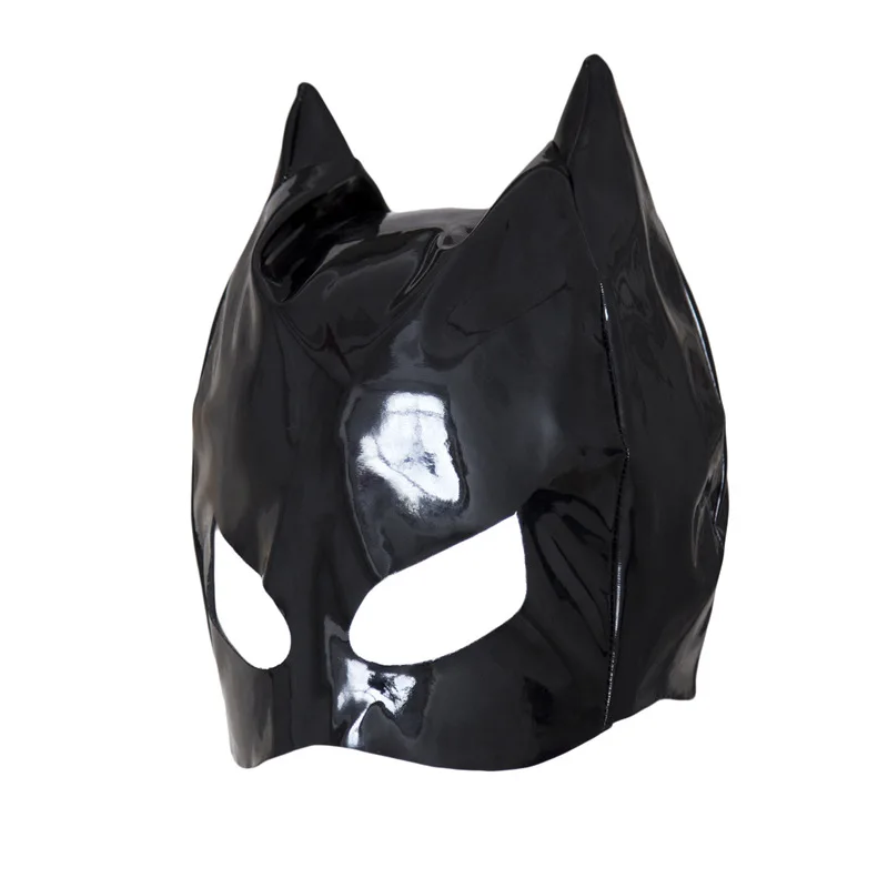 Maschere Sexy Fetish Nero Schiavo Lattice Vernice Bdsm Bondage Restrizioni Giocattoli Del Sesso Per Gatto Donne Maschere Accessori Esotici