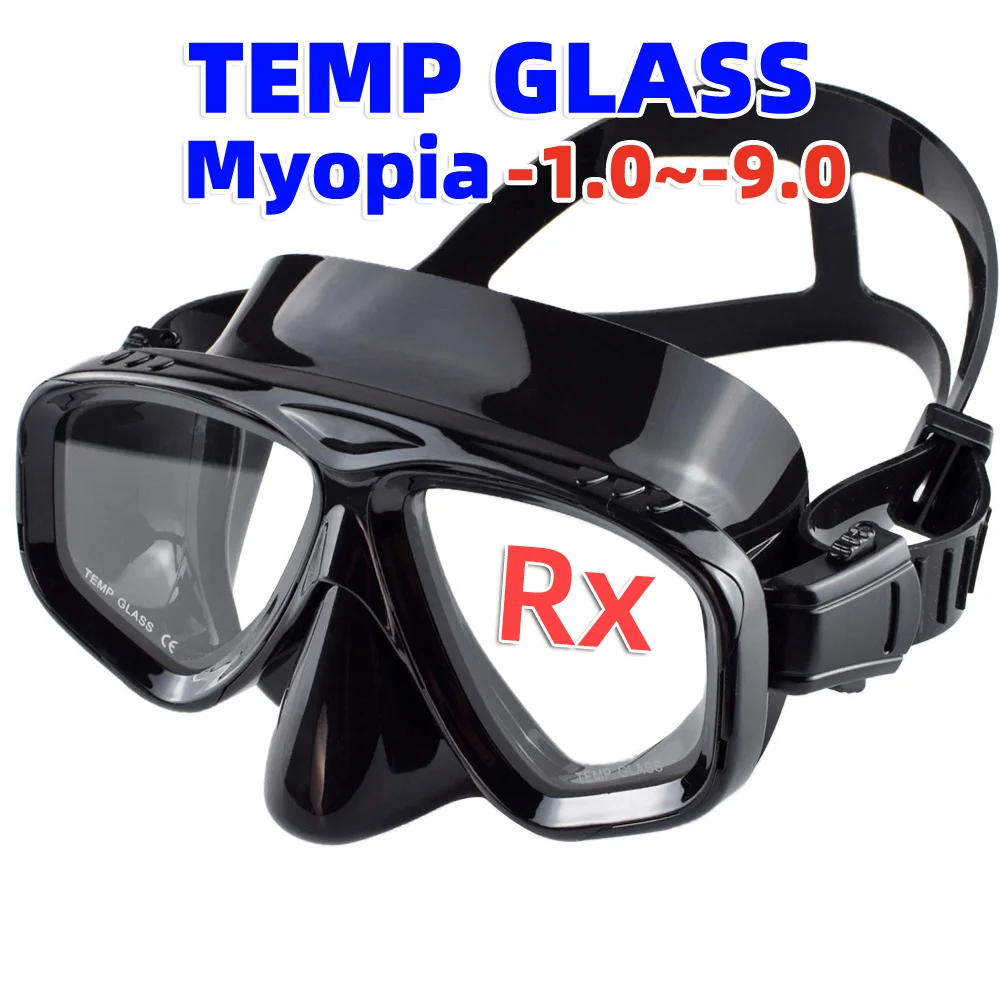 Maschera Subacquea Ottica Miope Miopia Diving Glass Scuba Swimming Googles Occhiali Temperati Lettura Miope