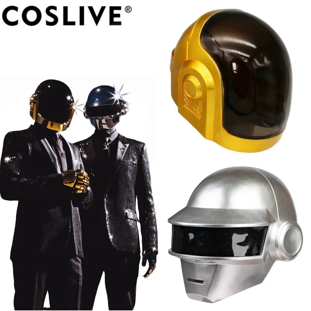 1:1 Xcostume Adulti Daft Punk Casco Resina Thomas Bangalter Maschera Cosplay Replica Puntelli Per La Festa Di Halloween