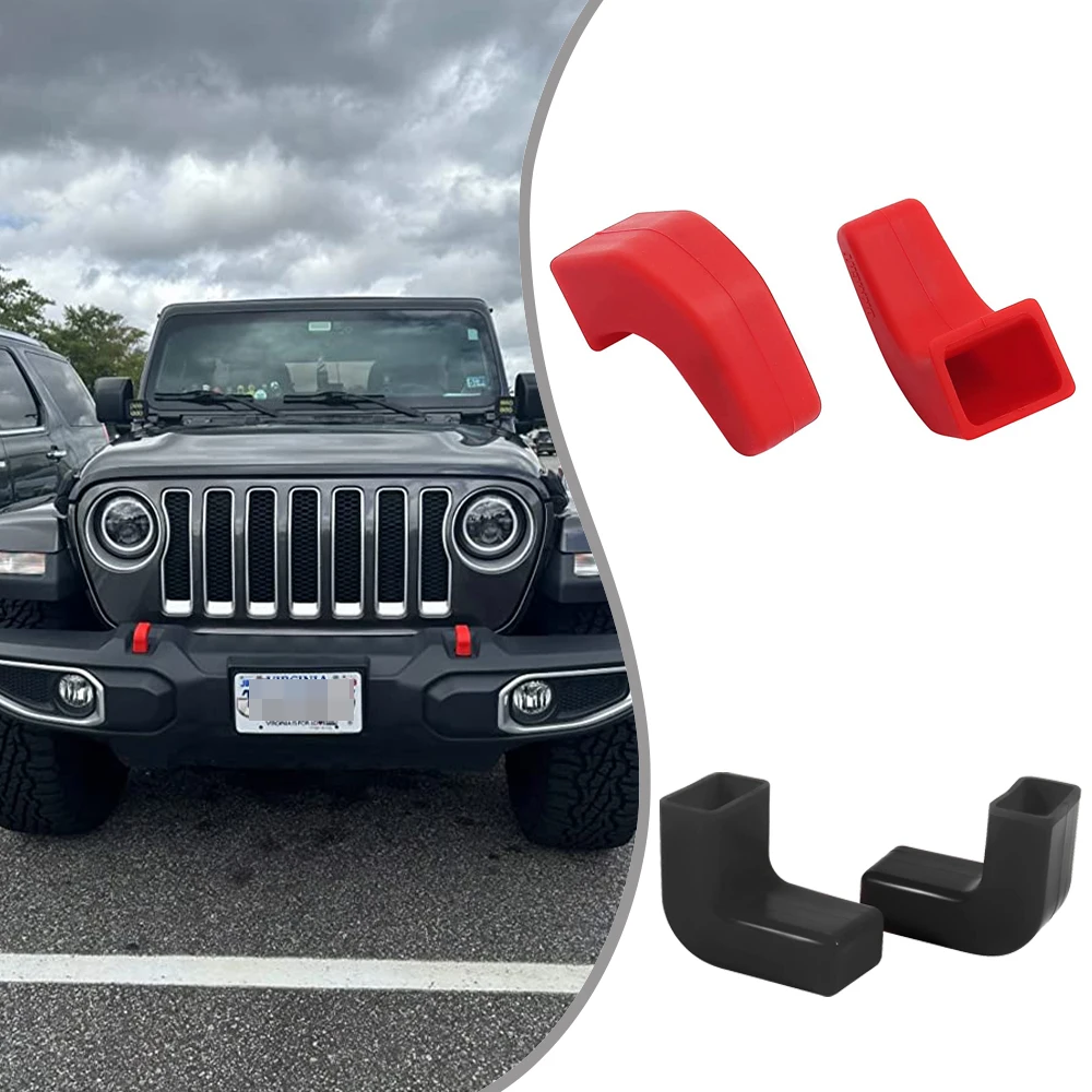 2 Pezzi Paraurti Gancio Di Traino Coperture Per Jeep Wrangler Jk Jl Gladiator Jt 2007-2023 Paraurti Anteriori Towball Proteggere Accessori Auto