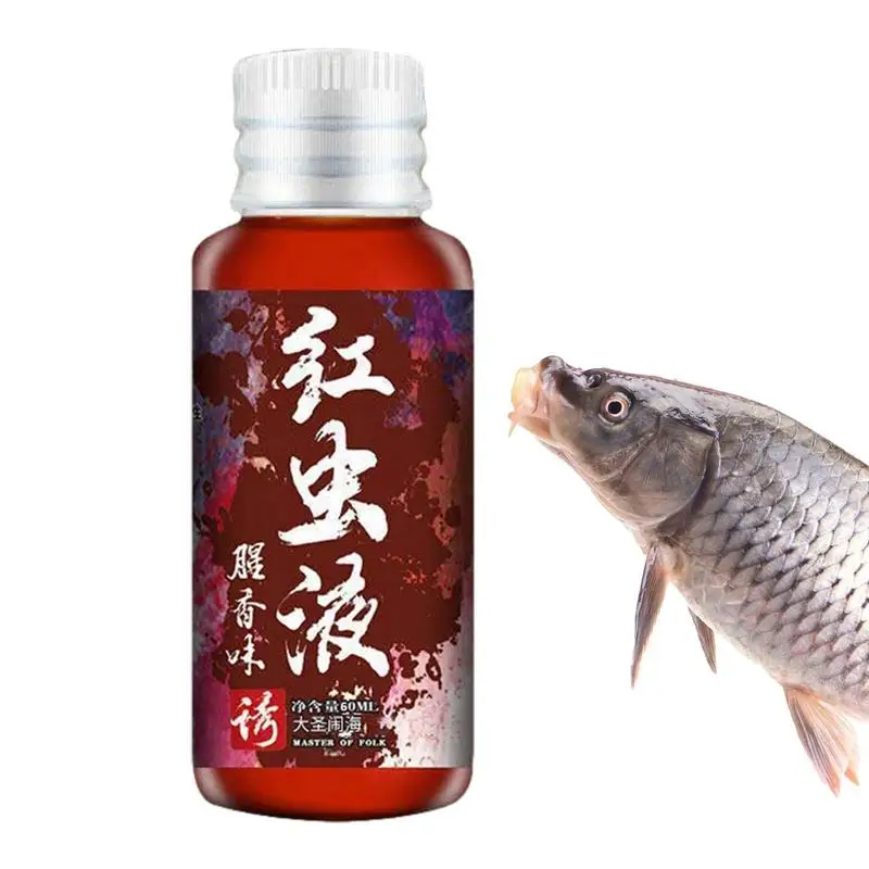 Red Worm Liquid Super Efficace Natural Bait Scent Fish Attractant 60Ml Fish Scent Attractant Liquid Per Acqua Salata Trota Cod
