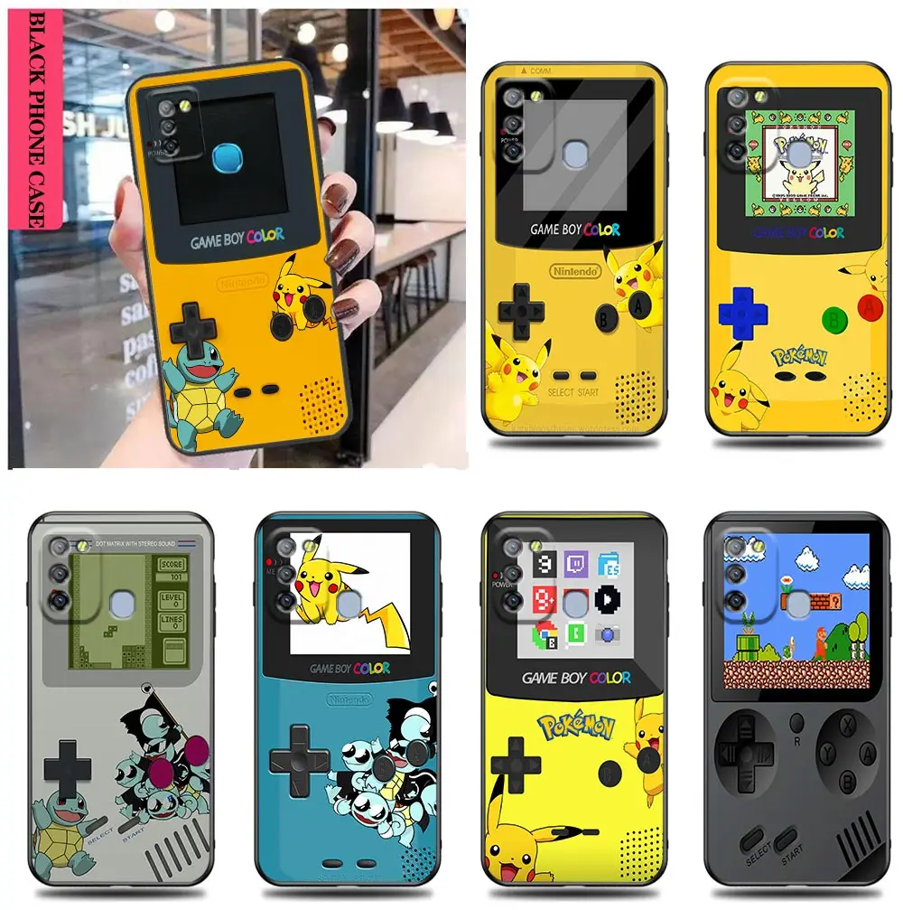 Game-Boy P-Pokemon Cover Case Per Tecno Hot 8 S5 Smart Spark 5 6 7 Go Air Zero 8X20 Camon 16 19 Pova 2 4 Neo2 Pro 5G Case Capa