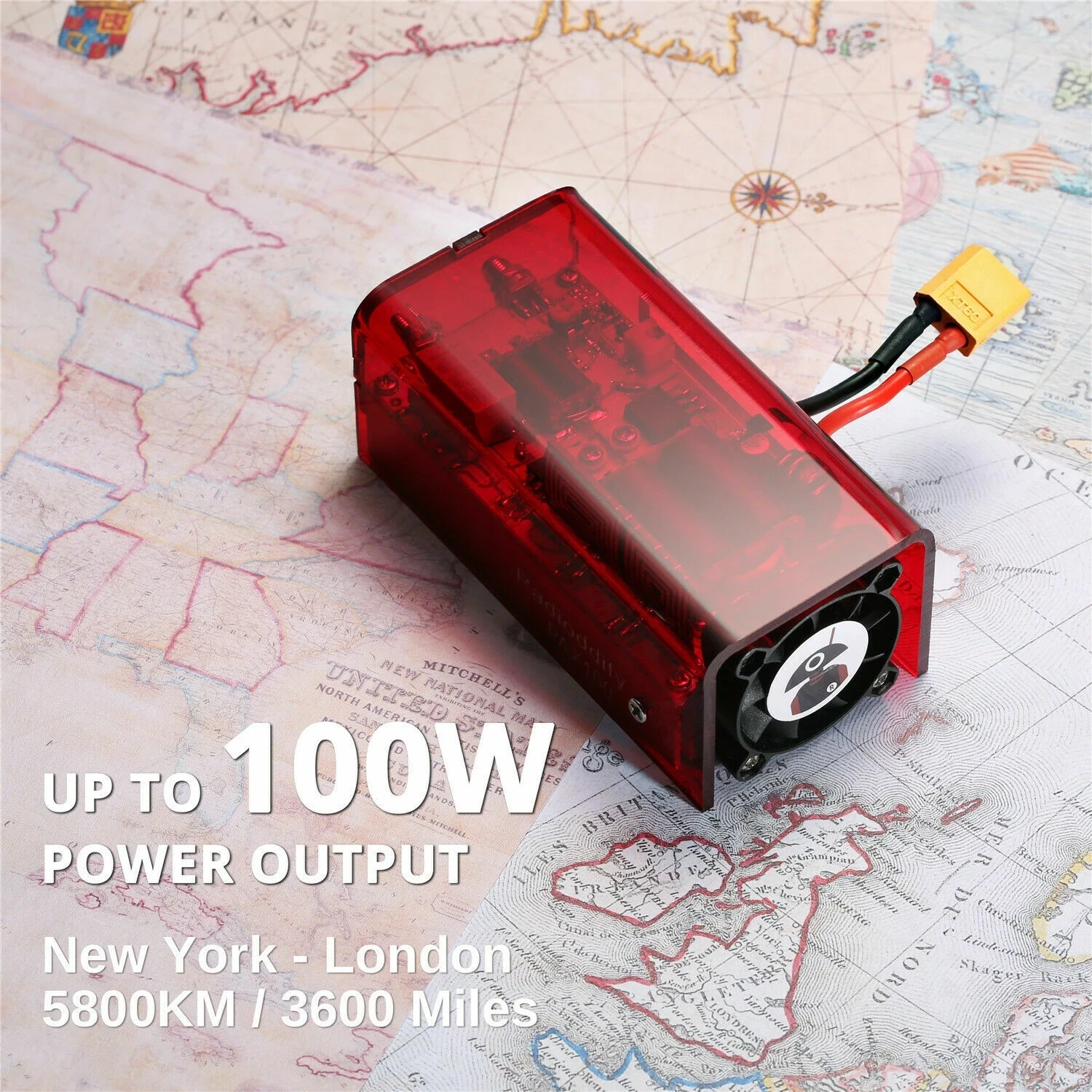 Pax100 Amplificatore Di Potenza Rf 100W Amp Portatile Per Xiegu G90 G90S X5105 Ptt Icom Ic-705