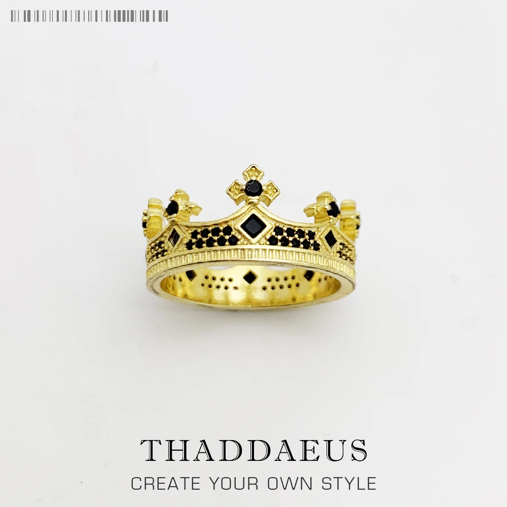 Anello Golden Royal Power Crown In, Regalo Vintage Per Donna E Uomo, 2021 Nuovissimo Gioiello Vittoriano