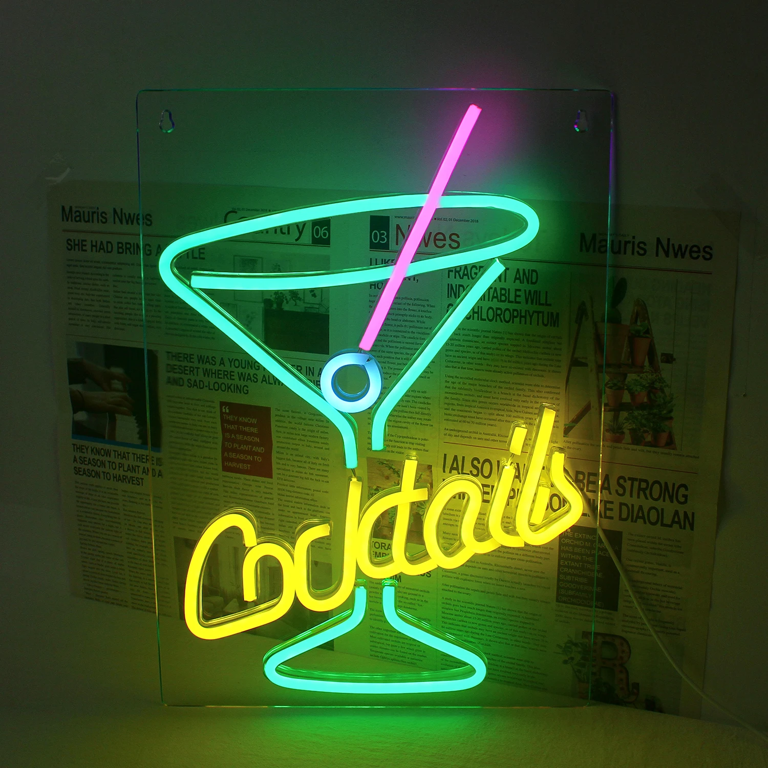 Cocktail Verdi Neon Led Sign Per La Decorazione Della Parete Con Usb Powered Cocktail Bar Club Bar Party Restaurant Shop Business Led Light