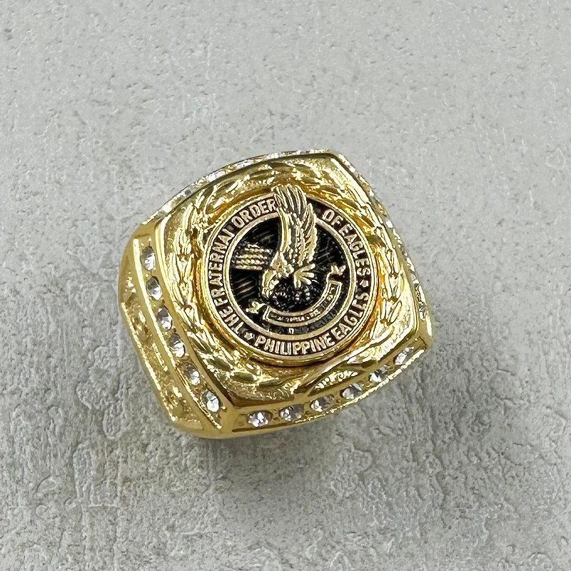 Personality Eagle Ring Moto Party The Filippine Anelli Da Uomo Hip Hop Potente Eagle Color Oro Biker Ring Jewelry