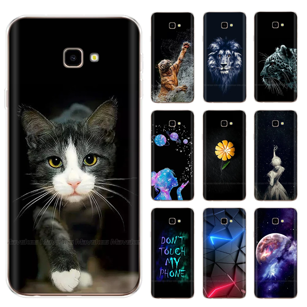 Per Samsung Galaxy J4 Plus J4 + J4 2018 Cover Posteriore In Silicone Per Samsung J4 Plus J 4 2018 Flower Coque Bumper Fundas