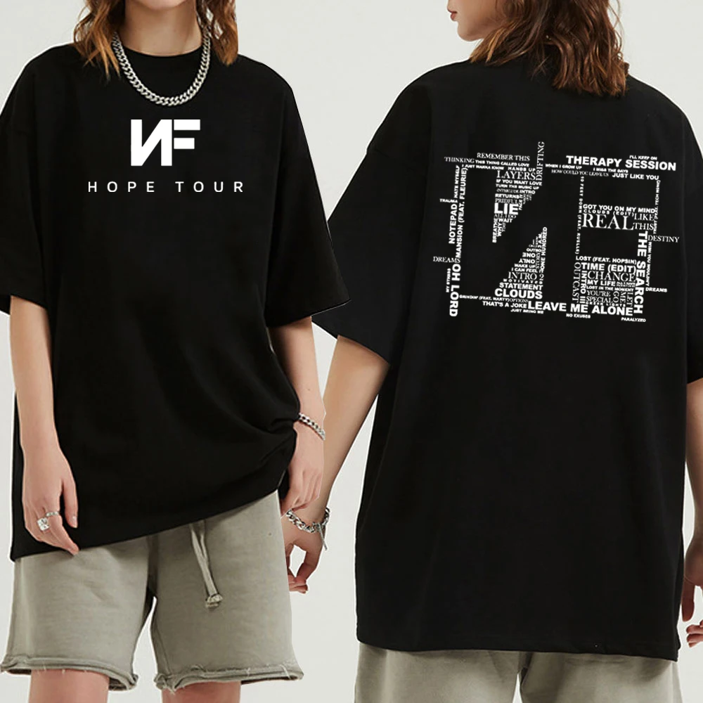 Nf Shirt Nf Hope Tour Shirt Nf Music Album Shirt Regalo Per Nf Fan Nf Merch O-Collo Camicie A Maniche Corte Unisex