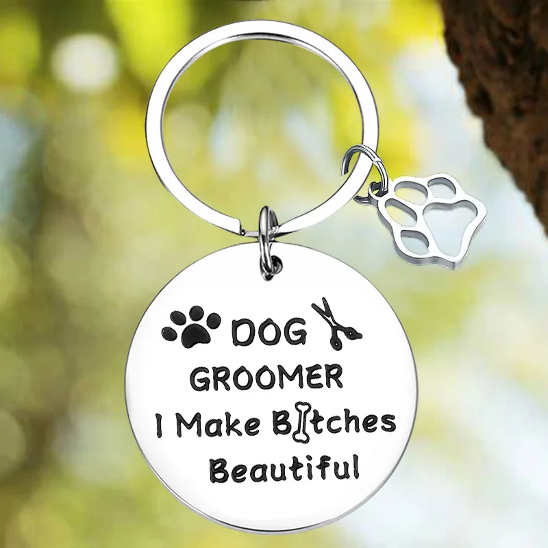 New Dog Groomer Gifts Portachiavi Ciondolo Dog Stylist Presenta Portachiavi Pet Hair Groomer Gift