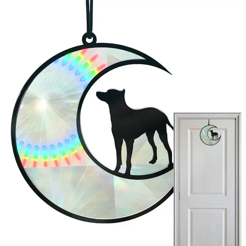 Suncatcher Pet Memorial Ornament Window Hangings Suncatcher Pendant Rainbow Acrilico Sun Catcher Per Gli Amanti Dei Cani Pet Present