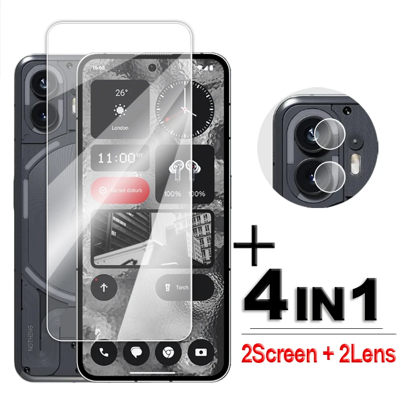 Per Niente Telefono 2 Vetro Full Glue Clear Hd Screen Protector Phone 2 Phone 1 Vetro Temperato Per Telefono (2) Pellicola Per Lenti 6.7 Pollici
