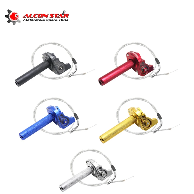 Alconstar 22Mm Cnc Alluminio Acerbs Impugnatura Dell'Acceleratore Con 1/4 Quick Turn Throttle Dirt Pit Bike Crf50 125 250 Dirt Bike Moto