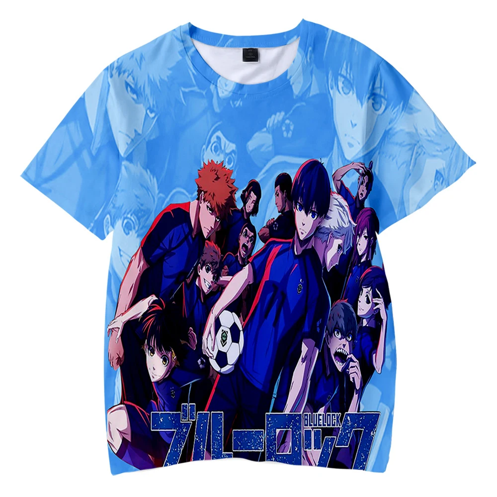 Blue Lock Anime Tshirt 3D O-Neck Women Men Tshirt Summer Short Sleeve Harajuku Streetwear Japanese Comic Fashion Clothes