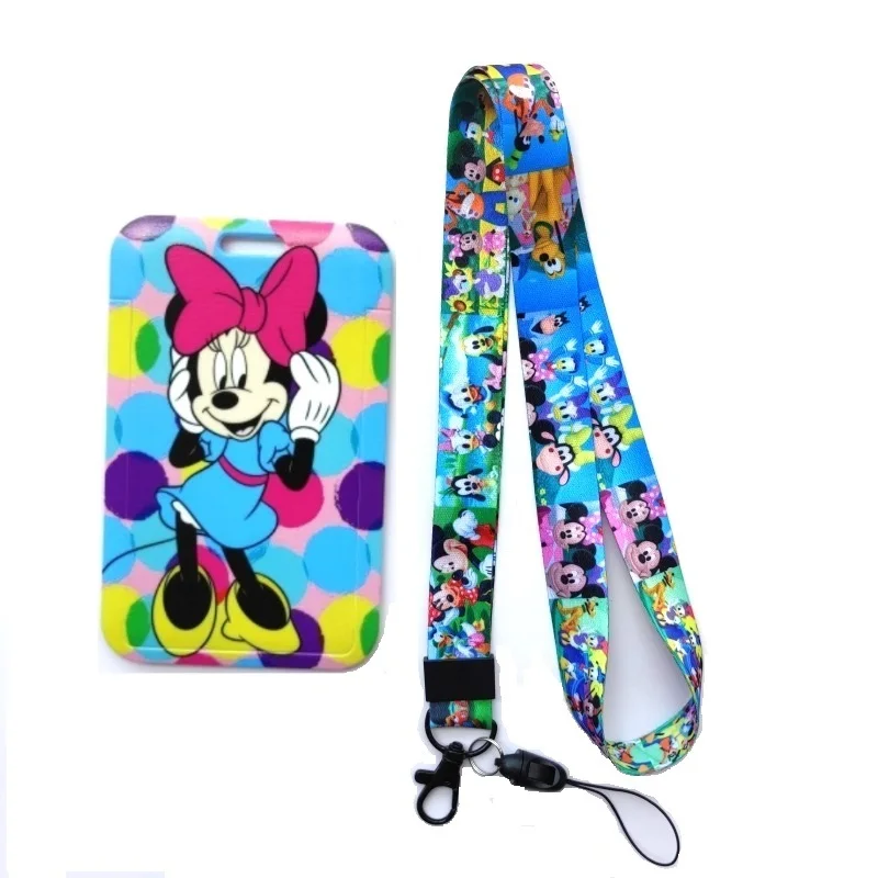 Disney Mickey Minnie Mouse Cordino Porta Badge In Plastica Dura Porta Badge Da Lavoro Per Ufficio