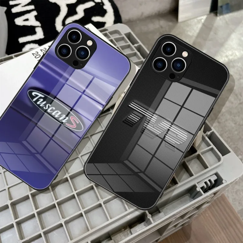 U.K. Toscano Tvr Sports Car Phone Case Vetro Temperato Per Iphone 15 14 11 12 Pro 8 7 14 15 Plus 13 14 Pro Max Xr Cover