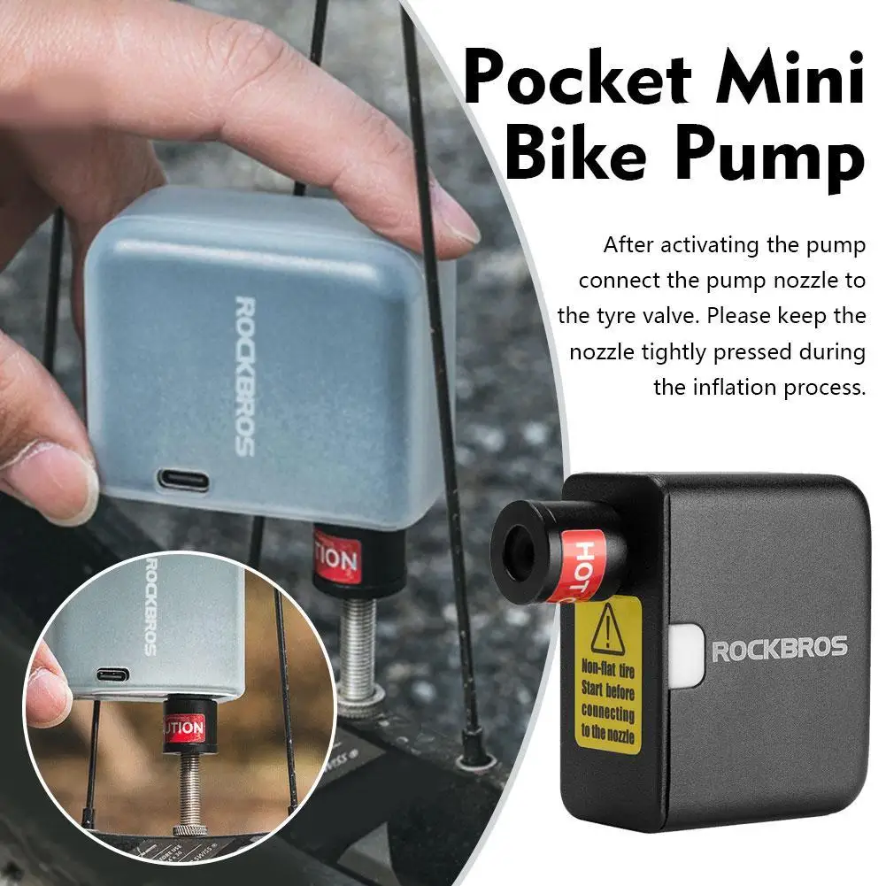 100Psi Portatile Pocket Mini Bike Pump Pompa Ad Aria Elettrica Ricaricabile Gonfiatore Per Pneumatici Compressiali Per Moto In Bicicletta Pum
